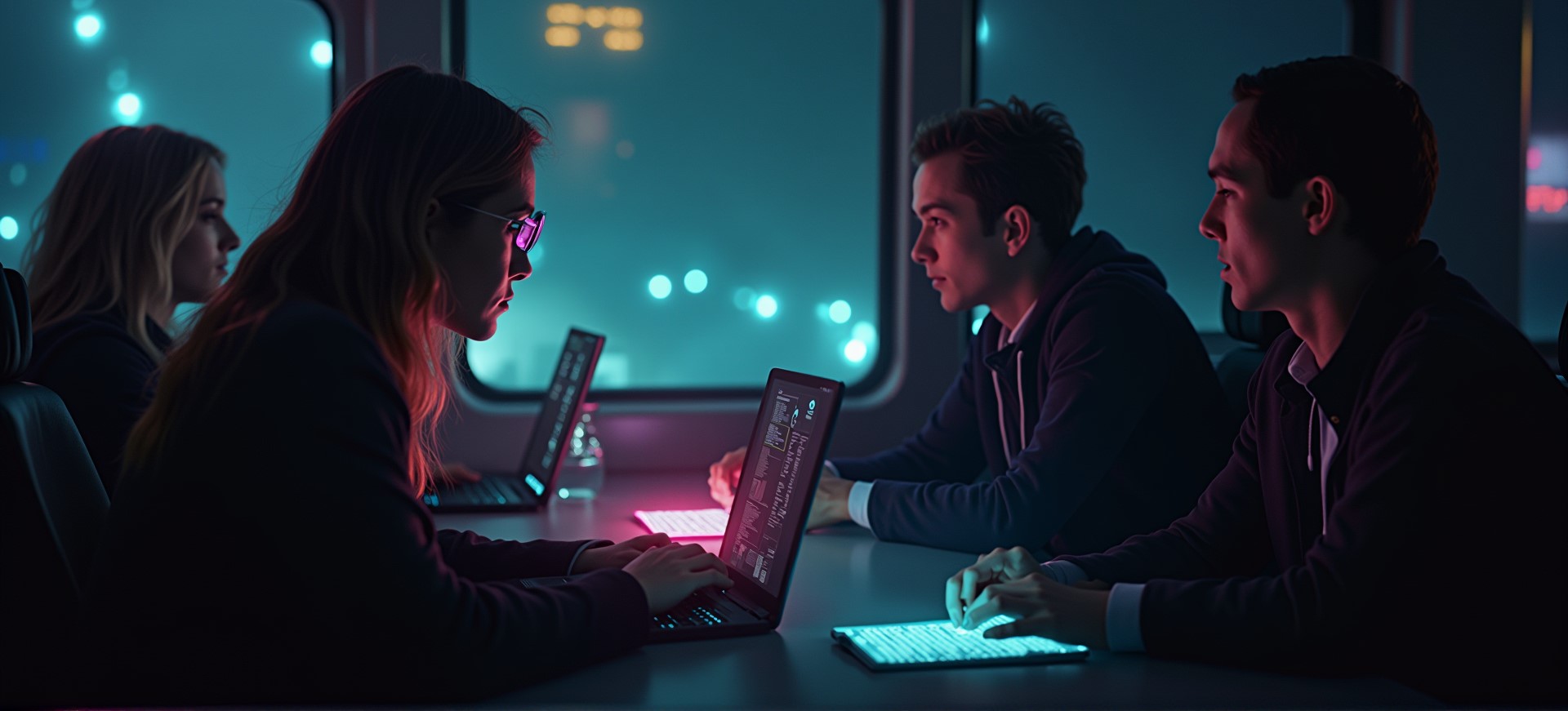 A stylized image representing command and control, with a central server communicating covertly with multiple compromised endpoints.