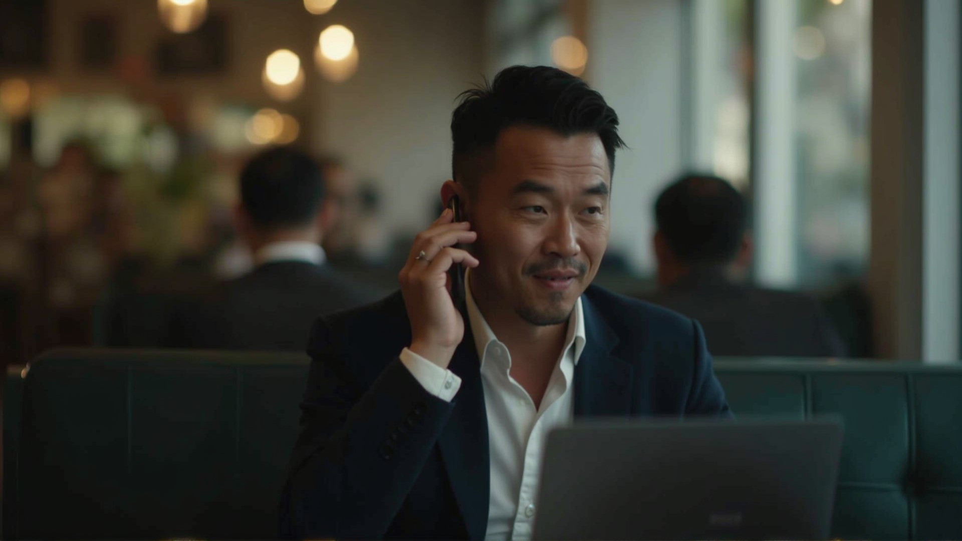 A close-up of a cybersecurity analyst working on multiple screens with data visualizations.
