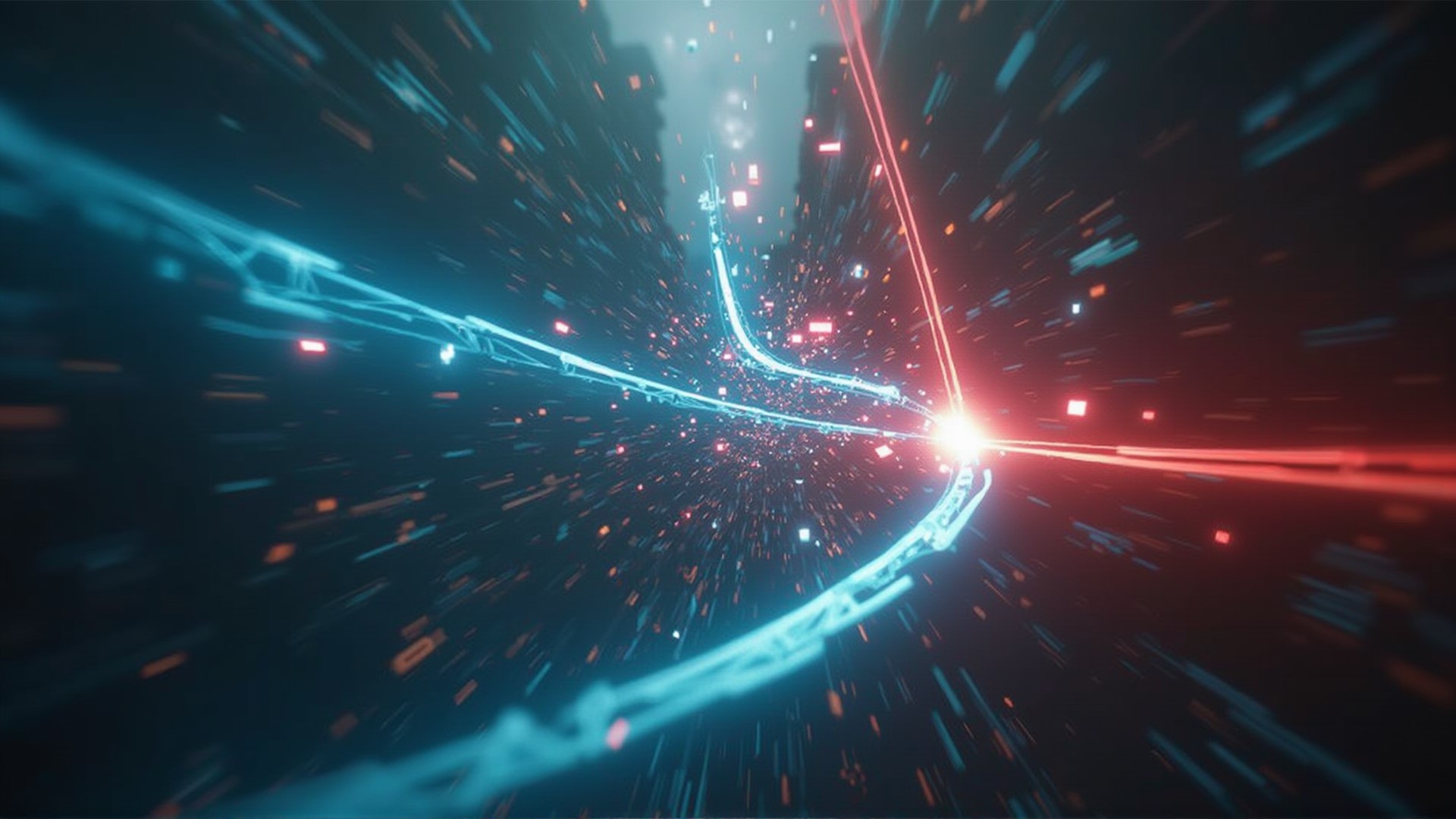 Stylized representation of code injection