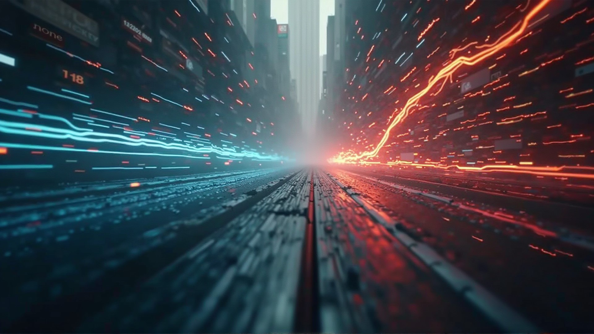 A digital firewall containing a red, chaotic network, representing containment.